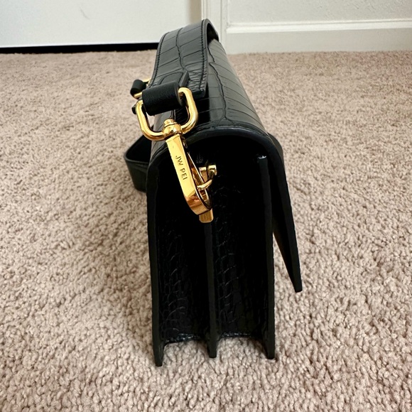 JW PEI Mini Flap Black Croc Crossbody - Picture 6 of 14